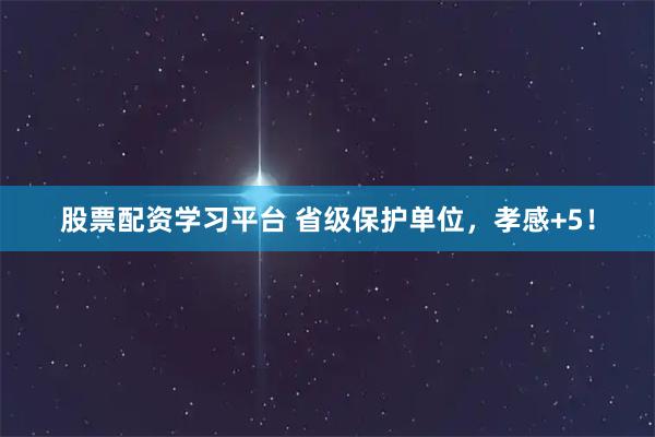 股票配资学习平台 省级保护单位，孝感+5！